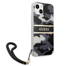 Заредете изображение във визуализатора на галерията – Guess GUHCP13SKCABBK iPhone 13 mini 5,4" czarny/black hardcase Camo Strap Collection - TopMag
