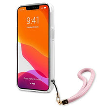 Заредете изображение във визуализатора на галерията – Guess GUHCP13SKCABPI iPhone 13 mini 5,4" różowy/pink hardcase Camo Strap Collection - TopMag

