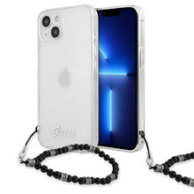 Заредете изображение във визуализатора на галерията – Guess GUHCP13SKPSBK iPhone 13 mini 5,4" Transparent hardcase Black Pearl - TopMag
