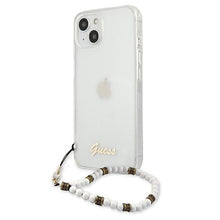 Заредете изображение във визуализатора на галерията – Guess GUHCP13SKPSWH iPhone 13 mini 5,4" Transparent hardcase White Pearl - TopMag
