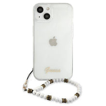 Заредете изображение във визуализатора на галерията – Guess GUHCP13SKPSWH iPhone 13 mini 5,4" Transparent hardcase White Pearl - TopMag
