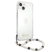 Заредете изображение във визуализатора на галерията – Guess GUHCP13SKPSWH iPhone 13 mini 5,4" Transparent hardcase White Pearl - TopMag
