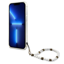 Заредете изображение във визуализатора на галерията – Guess GUHCP13SKPSWH iPhone 13 mini 5,4" Transparent hardcase White Pearl - TopMag
