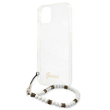 Заредете изображение във визуализатора на галерията – Guess GUHCP13SKPSWH iPhone 13 mini 5,4" Transparent hardcase White Pearl - TopMag

