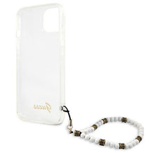 Заредете изображение във визуализатора на галерията – Guess GUHCP13SKPSWH iPhone 13 mini 5,4" Transparent hardcase White Pearl - TopMag
