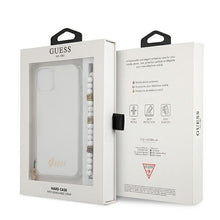 Заредете изображение във визуализатора на галерията – Guess GUHCP13SKPSWH iPhone 13 mini 5,4" Transparent hardcase White Pearl - TopMag
