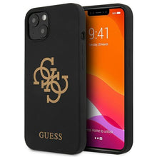 Заредете изображение във визуализатора на галерията – Guess GUHCP13SLS4GGBK iPhone 13 mini 5,4" czarny/black hard case Silicone 4G Logo - TopMag
