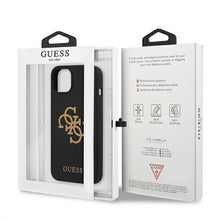 Заредете изображение във визуализатора на галерията – Guess GUHCP13SLS4GGBK iPhone 13 mini 5,4" czarny/black hard case Silicone 4G Logo - TopMag
