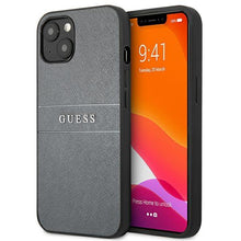 Заредете изображение във визуализатора на галерията – Guess GUHCP13SPSASBGR iPhone 13 mini 5,4" szary/grey Saffiano Strap - TopMag

