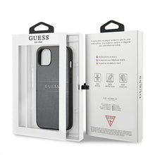 Заредете изображение във визуализатора на галерията – Guess GUHCP13SPSASBGR iPhone 13 mini 5,4" szary/grey Saffiano Strap - TopMag
