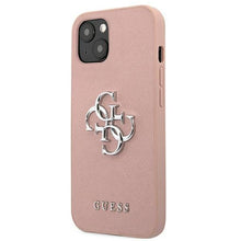 Заредете изображение във визуализатора на галерията – Guess GUHCP13SSA4GSPI iPhone 13 mini 5,4" różowy/pink hardcase Saffiano 4G Metal Logo - TopMag
