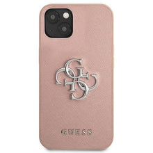 Заредете изображение във визуализатора на галерията – Guess GUHCP13SSA4GSPI iPhone 13 mini 5,4" różowy/pink hardcase Saffiano 4G Metal Logo - TopMag
