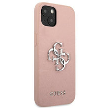 Заредете изображение във визуализатора на галерията – Guess GUHCP13SSA4GSPI iPhone 13 mini 5,4" różowy/pink hardcase Saffiano 4G Metal Logo - TopMag

