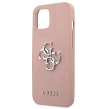 Заредете изображение във визуализатора на галерията – Guess GUHCP13SSA4GSPI iPhone 13 mini 5,4" różowy/pink hardcase Saffiano 4G Metal Logo - TopMag
