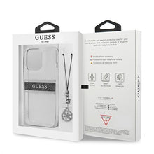 Заредете изображение във визуализатора на галерията – Guess GUHCP13XKB4GGR iPhone 13 Pro Max 6,7" Transparent hardcase 4G Grey Strap Charm - TopMag
