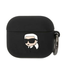 Заредете изображение във визуализатора на галерията – Original case KARL LAGERFELD KLA3RUNIKK for Apple Airpods 3 (3D Sil NFT Karl / black)
