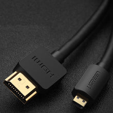 Заредете изображение във визуализатора на галерията – Ugreen cable Micro HDMI - HDMI cable 3m black (HD127)
