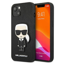 Заредете изображение във визуализатора на галерията – Karl Lagerfeld KLHCP13SOKPK iPhone 13 mini 5,4" czarny/black hardcase Saffiano Ikonik Karl`s Patch - TopMag
