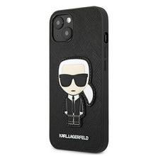 Заредете изображение във визуализатора на галерията – Karl Lagerfeld KLHCP13SOKPK iPhone 13 mini 5,4" czarny/black hardcase Saffiano Ikonik Karl`s Patch - TopMag
