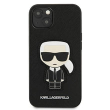 Заредете изображение във визуализатора на галерията – Karl Lagerfeld KLHCP13SOKPK iPhone 13 mini 5,4" czarny/black hardcase Saffiano Ikonik Karl`s Patch - TopMag
