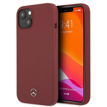 Заредете изображение във визуализатора на галерията – Mercedes MEHCP13SSILRE iPhone 13 mini 5,4" czerwony/red hardcase Silicone Line - TopMag
