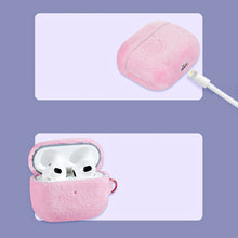 Заредете изображение във визуализатора на галерията – Kingxbar Plush Pods Case Case for AirPods 3 Plush Cover Earphone Cover Purple - TopMag
