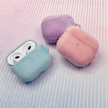 Заредете изображение във визуализатора на галерията – Kingxbar Plush Pods Case Case for AirPods 3 Plush Cover Earphone Cover Purple - TopMag
