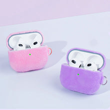 Заредете изображение във визуализатора на галерията – Kingxbar Plush Pods Case Case for AirPods 3 Plush Cover Earphone Cover Purple - TopMag

