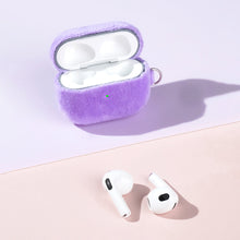 Заредете изображение във визуализатора на галерията – Kingxbar Plush Pods Case AirPods 3 Case Plush Cover Earphone Cover Blue - TopMag
