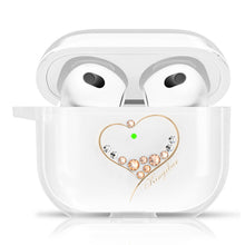 Заредете изображение във визуализатора на галерията – Kingxbar Wish Pods Case AirPods 3 Case with Swarovski Crystals Cover Headphone Cover Gold - TopMag
