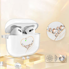 Заредете изображение във визуализатора на галерията – Kingxbar Wish Pods Case AirPods 3 Case with Swarovski Crystals Cover Headphone Cover Gold - TopMag
