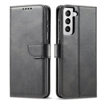 Заредете изображение във визуализатора на галерията – Magnet Case elegant case cover cover with a flap and stand function for Samsung Galaxy S22 Ultra black - TopMag
