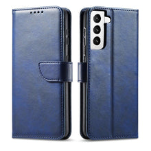 Заредете изображение във визуализатора на галерията – Magnet Case elegant case cover cover with a flap and stand function for Samsung Galaxy S22 Ultra blue - TopMag
