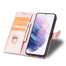 Заредете изображение във визуализатора на галерията – Magnet Case elegant case cover cover with a flap and stand function for Samsung Galaxy S22 Ultra pink - TopMag
