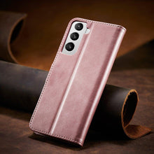 Заредете изображение във визуализатора на галерията – Magnet Case elegant case cover cover with a flap and stand function for Samsung Galaxy S22 Ultra pink - TopMag
