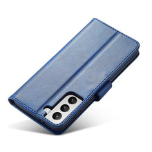 Заредете изображение във визуализатора на галерията – Magnet Case elegant case cover with a flap and stand function for Samsung Galaxy S22 blue - TopMag
