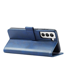 Заредете изображение във визуализатора на галерията – Magnet Case elegant case cover with a flap and stand function for Samsung Galaxy S22 blue - TopMag
