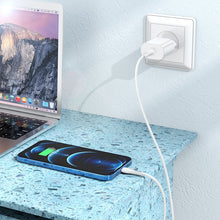 Заредете изображение във визуализатора на галерията – Hoco charger type c power delivery pd25w jetta n22 white - TopMag
