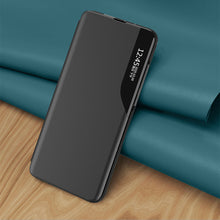 Заредете изображение във визуализатора на галерията – Eco Leather View Case elegant case with a flip cover and stand function for Samsung Galaxy S22 + (S22 Plus) blue - TopMag
