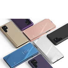 Заредете изображение във визуализатора на галерията – Clear View Case flip cover for Samsung Galaxy S22 Ultra black - TopMag
