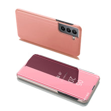 Заредете изображение във визуализатора на галерията – Clear View Case Flip Cover for Samsung Galaxy S22 + (S22 Plus) pink - TopMag
