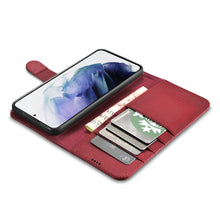 Заредете изображение във визуализатора на галерията – iCarer Haitang Leather Wallet Case Leather Case for Samsung Galaxy S22 + (S22 Plus) Wallet Housing Cover Red (AKSM05RD) - TopMag
