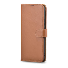 Заредете изображение във визуализатора на галерията – iCarer Haitang Leather Wallet Case Leather Case For Samsung Galaxy S22 Ultra Wallet Housing Cover Brown (AKSM06BN) - TopMag
