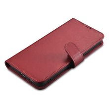 Заредете изображение във визуализатора на галерията – iCarer Haitang Leather Wallet Case Leather Case For Samsung Galaxy S22 Ultra Wallet Housing Cover Red (AKSM06RD) - TopMag
