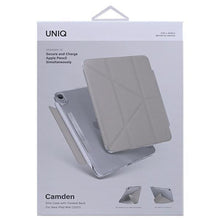 Заредете изображение във визуализатора на галерията – UNIQ etui Camden iPad Mini (2021) szary/fossil grey Antimicrobial - TopMag
