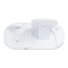 Заредете изображение във визуализатора на галерията – Wireless charger qi 3in1 15w gy-z6s white - TopMag
