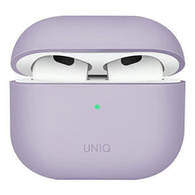 Заредете изображение във визуализатора на галерията – UNIQ etui Lino AirPods 3 gen. Silicone lawendowy/lavender - TopMag
