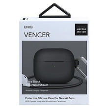 Заредете изображение във визуализатора на галерията – UNIQ etui Vencer AirPods 3 gen. Silicone szary/charcoal dark grey - TopMag
