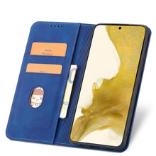 Заредете изображение във визуализатора на галерията – Magnet Fancy Case for Samsung Galaxy S23 flip cover wallet stand blue
