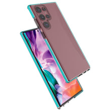 Заредете изображение във визуализатора на галерията – Spring Case cover gel TPU cover with colored frame for Samsung Galaxy S22 Ultra black - TopMag
